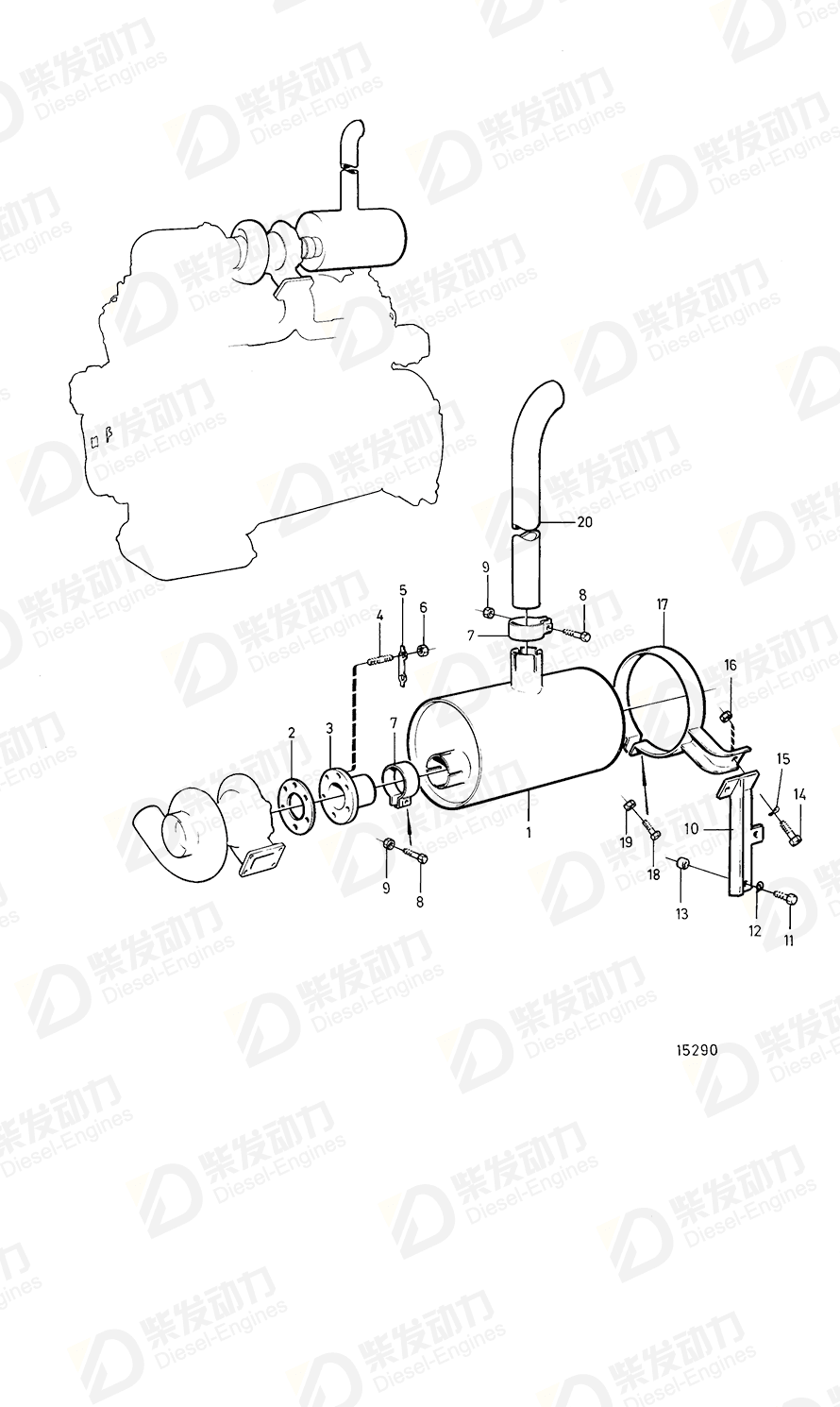 VOLVO Support 3826341 Drawing